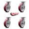 Service Caster 8 Inch Kingpinless Poly on Aluminum Wheel Swivel Top Plate Caster SCC, 4PK SCC-KP30S820-PAR-4 - alternate 2